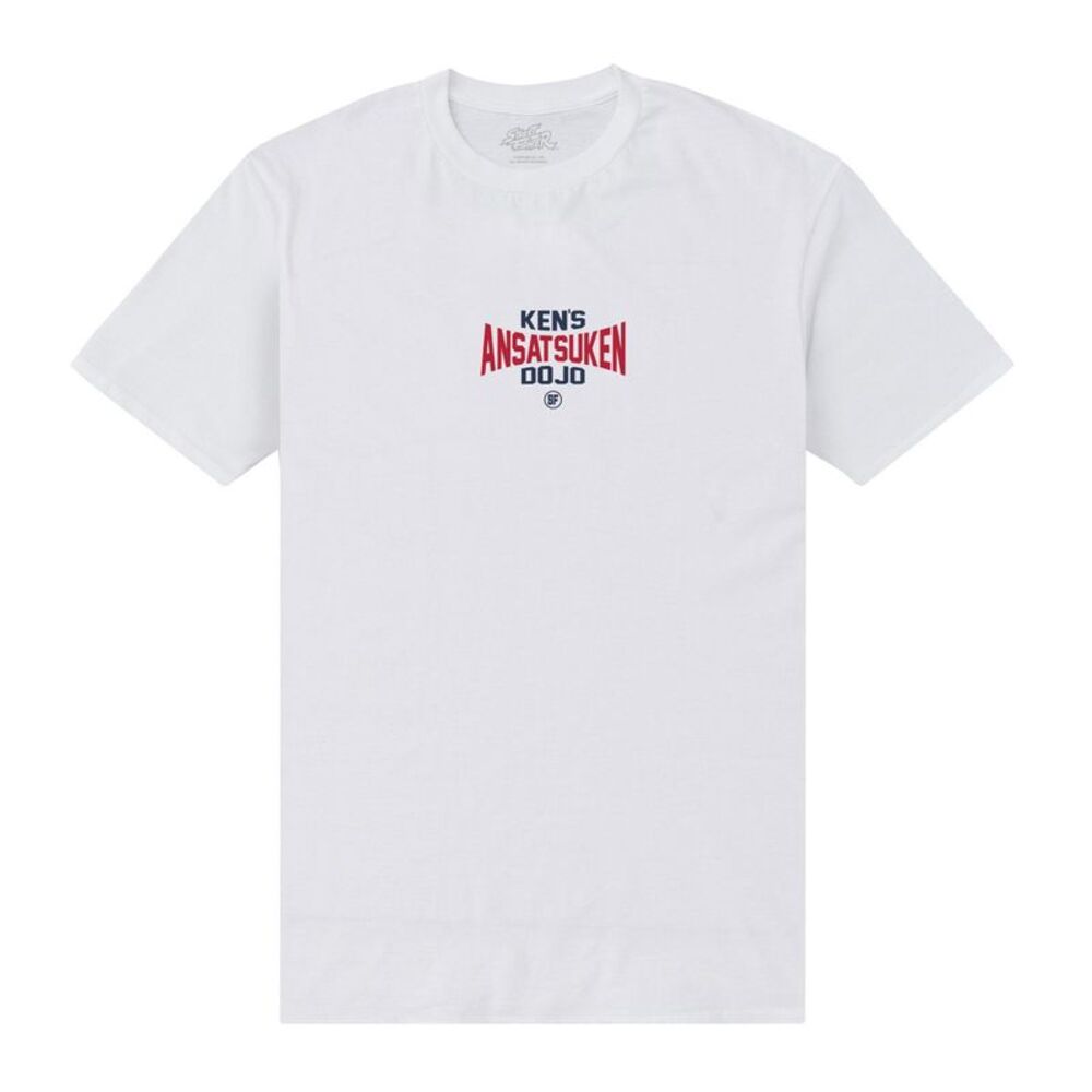 Street Fighter Unisex Adult Ken�'s Dojo T-Shirt / White